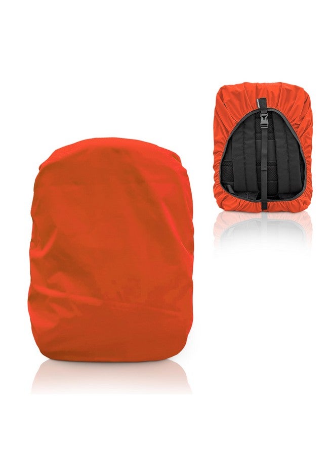 MUTMAIN Bag Cover Waterproof 40L to 50L Rain Cover for Backpack Bags, Tail Bag Cover, Treking Bag Covers Dust Proof, Rainproof, Rubberized Material, Elastic Adjustable Size (BPORANGE-45LTO60L) - Image 1