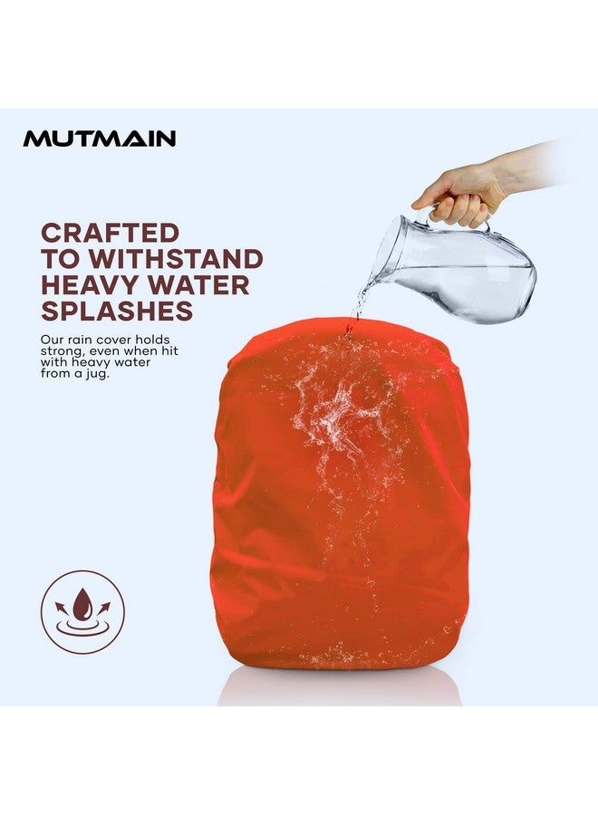 MUTMAIN Bag Cover Waterproof 40L to 50L Rain Cover for Backpack Bags, Tail Bag Cover, Treking Bag Covers Dust Proof, Rainproof, Rubberized Material, Elastic Adjustable Size (BPORANGE-45LTO60L) - Image 4