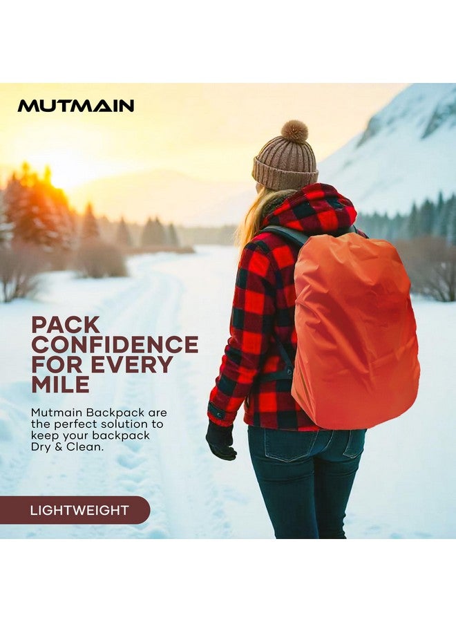 MUTMAIN Bag Cover Waterproof 40L to 50L Rain Cover for Backpack Bags, Tail Bag Cover, Treking Bag Covers Dust Proof, Rainproof, Rubberized Material, Elastic Adjustable Size (BPORANGE-45LTO60L) - Image 3