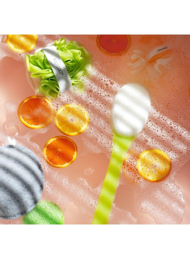 Ecotools Buff + Polish Bath Brush, Long Handle to Cleanse & Exfoliate Back & Hard-to-Reach Areas, Eco Friendly Shower Brush Removes Dead Skin, Cruelty Free Nylon Bristles, Vegan, 1 Count - Image 4