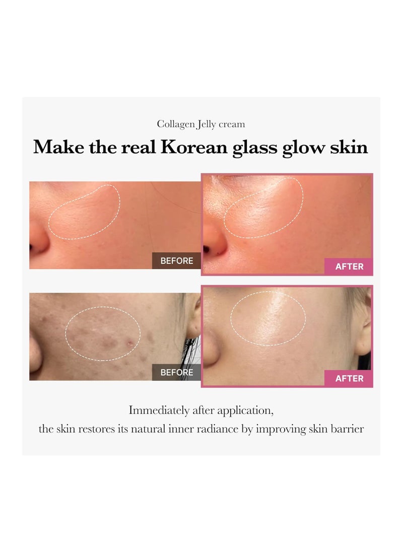 Medicube - Medicube Collagen Jelly Cream- Niacinamide & Freeze-Dried Hydrolyzed Collagen - Boosts skin's barrier hydration and gives 24h Glow & Lifted Look - No artificial color, Korean skincare - Image 1