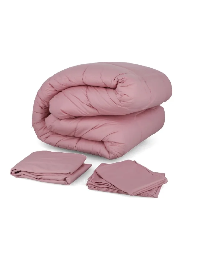 Cannon 6-Piece Ultra Soft Dyed Cotton King Comforter Set Pink  50 x 25 x 50 cm CNON  CK6PCCTTNPL