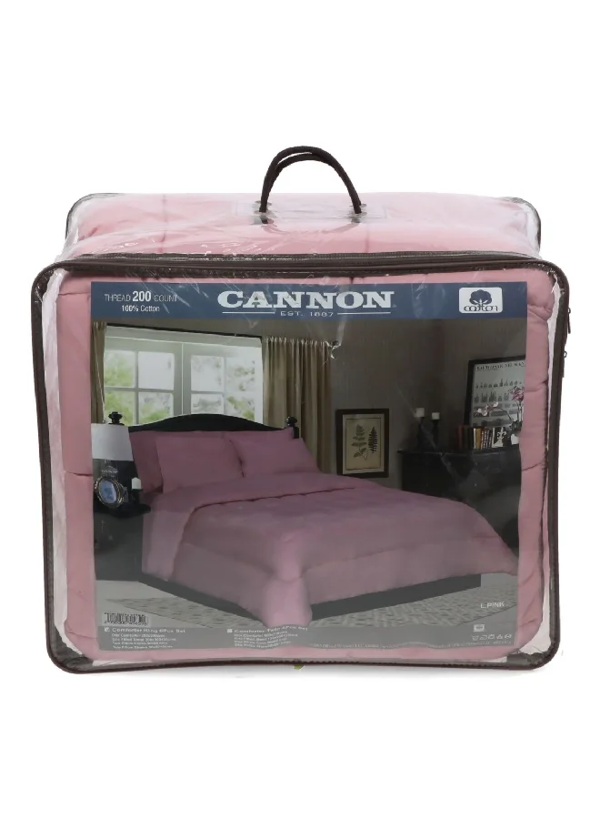 Cannon 6-Piece Ultra Soft Dyed Cotton King Comforter Set Pink  50 x 25 x 50 cm CNON  CK6PCCTTNPL