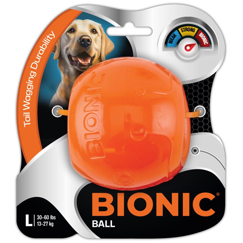 BIONIC Ball Dog Toy Large Interactive Dog Chew Toy That Stands Up to The Toughest Chewers for Dogs Between 3060 lbs 1327 kg - Image 2