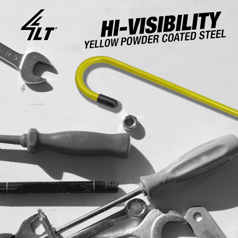4LIFETIMELINES Brake Caliper Hanger Hooks, Durable Steel, Yellow Powder Coated with Rubber Tips, for Automotive Work on Brake Axle and Suspesion Systems - 8 Pack - Image 4