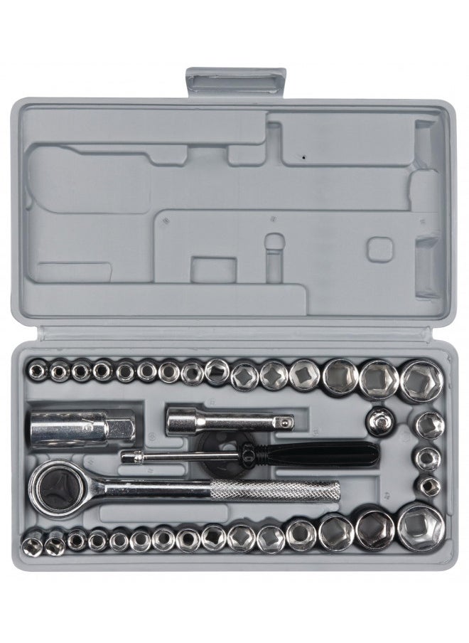 Performance Tool Performance Tool W1173 SAE/Metric 40-Piece SAE and Metric Socket Set, 1/4" & 3/8" Drive  - Image 2
