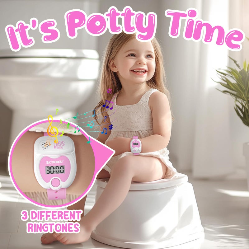 SKYROKU Potty Training Watch for Toddlers - Music & Light Reminders, Silicone Adjustable Strap, Rechargeable, Countdown Timer, Cute Toilet Shape - Easy Setup & Safe for Kids - Image 3