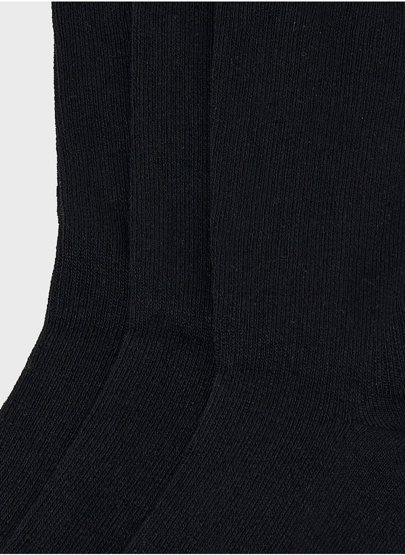 Seventy Five Basics Pack Of 3 Crew Length Socks  - Image 2