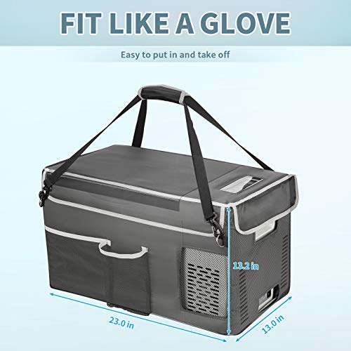 BougeRV 23 Quart Insulated Protective Cover, 12 Volt Car Refrigerator Cover, Portable Freezer Cover for BougeRV CR22 Refrigerator (Refrigerator NOT Included, NOT for CRPRO Fridge) - Image 3