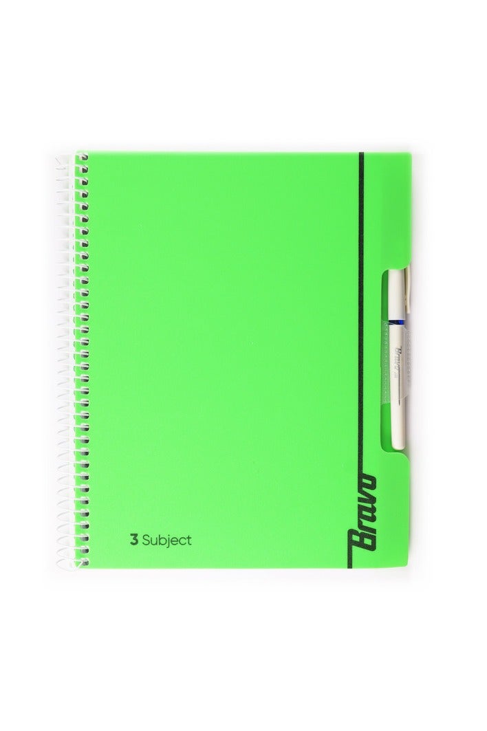 Bravo New Bravo Notebook - Green Color - 3 Subjects - Image 1