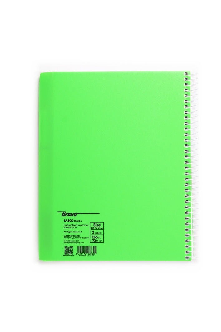 Bravo New Bravo Notebook - Green Color - 3 Subjects - Image 2