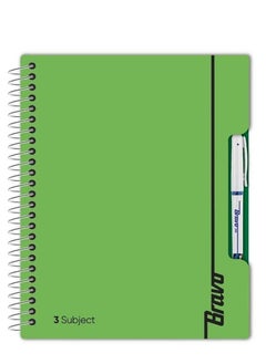 Bravo New Bravo Notebook - Green Color - 3 Subjects 