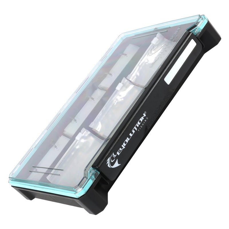 Evolution Outdoor Evolution Fishing BallistiX Blade Runner Tackle Tray - Waterproof, Spinnerbait & Buzzbait Storage, 30 Rust-Resistant Baggies, 6 Sections, Fits 3700 Tackle Box, QuikLatch - Image 1