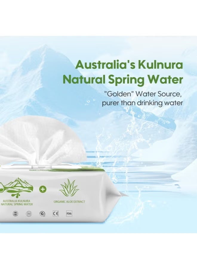 أيويبي مناديل مبللة للأطفال لطيفة على البشرة بنسبة 100%، 84 منديل - عبوة من 3 قطع (252 قطعة) - Image 4