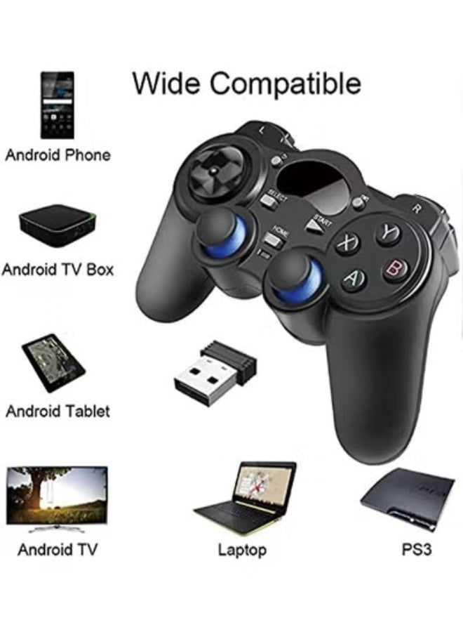 USB Wireless Gaming Controller Gamepad for PC/Laptop Computer(Windows XP/7/8/10) & PS3 & Android & Steam - [Black] (black) - Image 5