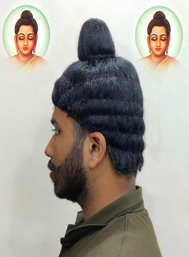 BITONA® Gautam Budhh hair Mythological Characters hair wig for kids over age 5 years and for adults free size wig (age 5 to 30 years) - Image 2