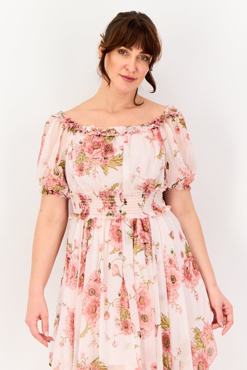 SELECTED Women Floral Print Mini Dress, Multicolor - Image 2