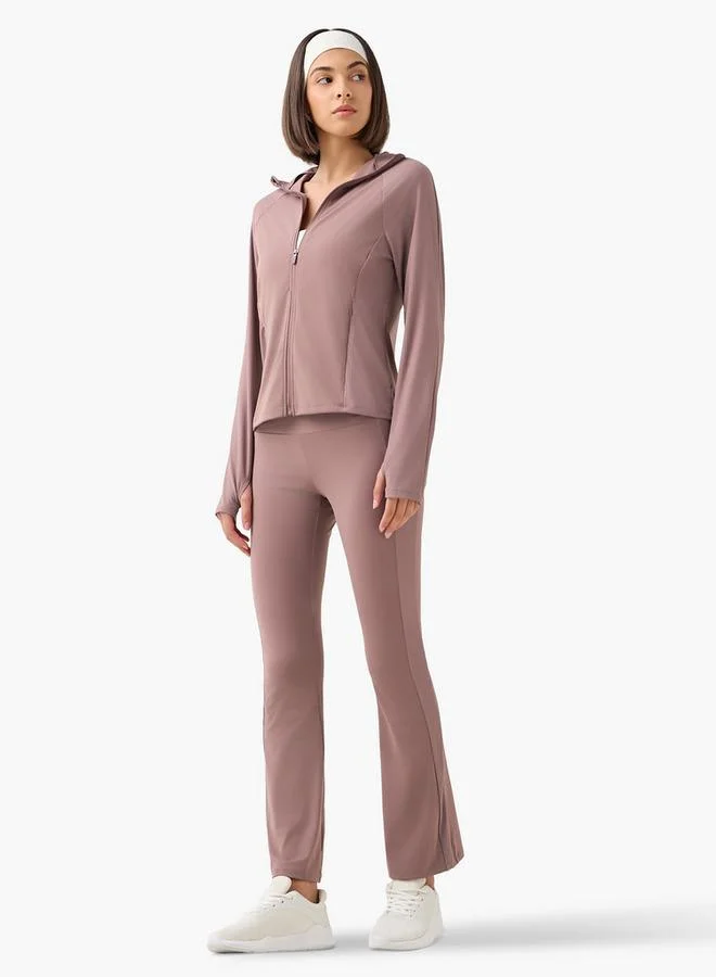 سبلاش اكتف Regular Fit Flared Leggings with Ribbed Panel