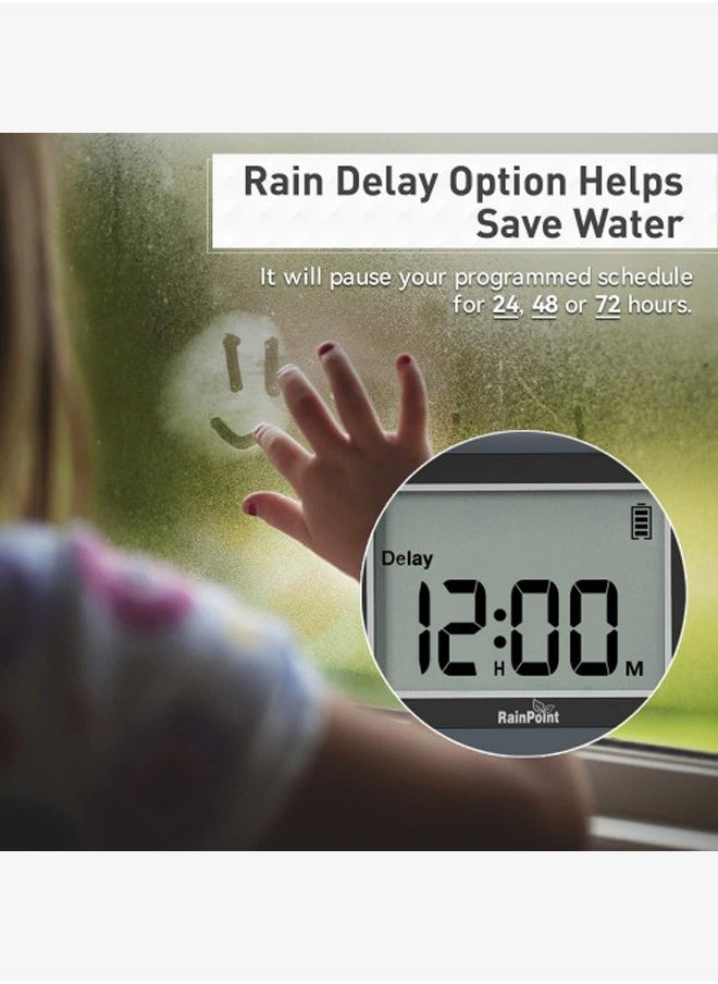 RAINPOINT Sprinkler Timer Water Timer with Rain Delay Manual Automatic System