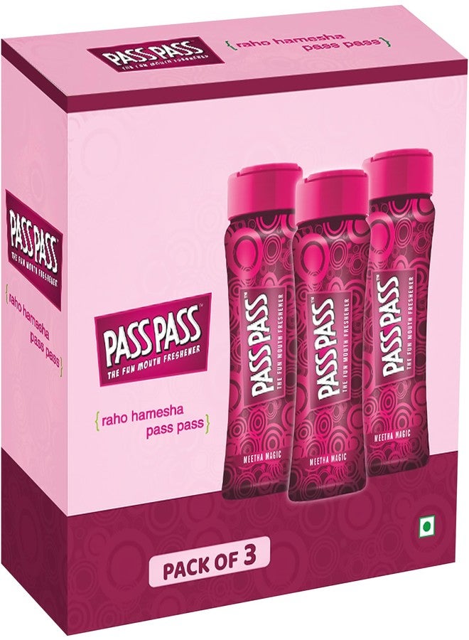 Pass Pass Meetha Magic Export Pack | Premium Quality Indian Mouth Freshener Mukhwas With Fennel Candy, Cardamom, Rose Petals, Dry Dates, and Herbs - 12.18 Oz (3 x 115 g Pack - Image 2