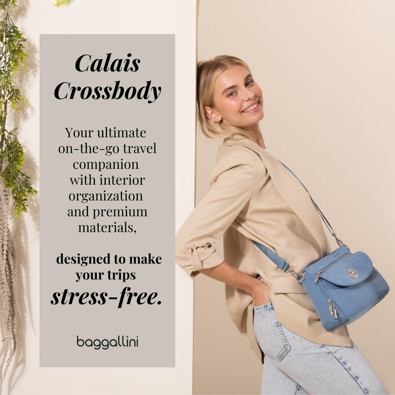 Baggallini Women's Calais Crossbody Bag, Sterling Shimme - Image 3