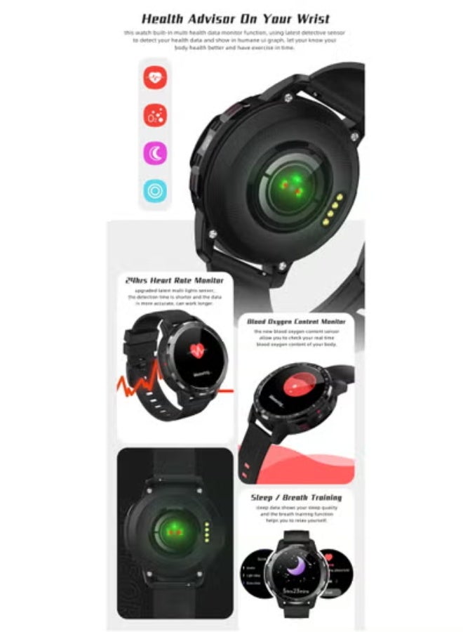 Dual System 4G Smartwatch – 5MP HD Camera 1000mAh Battery SIM & Bluetooth Call ,AI Sports Heart Rate & SpO₂ Monitor