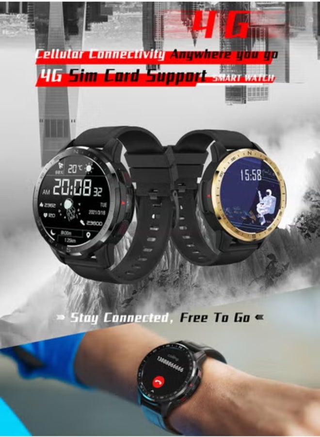 Dual System 4G Smartwatch – 5MP HD Camera 1000mAh Battery SIM & Bluetooth Call ,AI Sports Heart Rate & SpO₂ Monitor