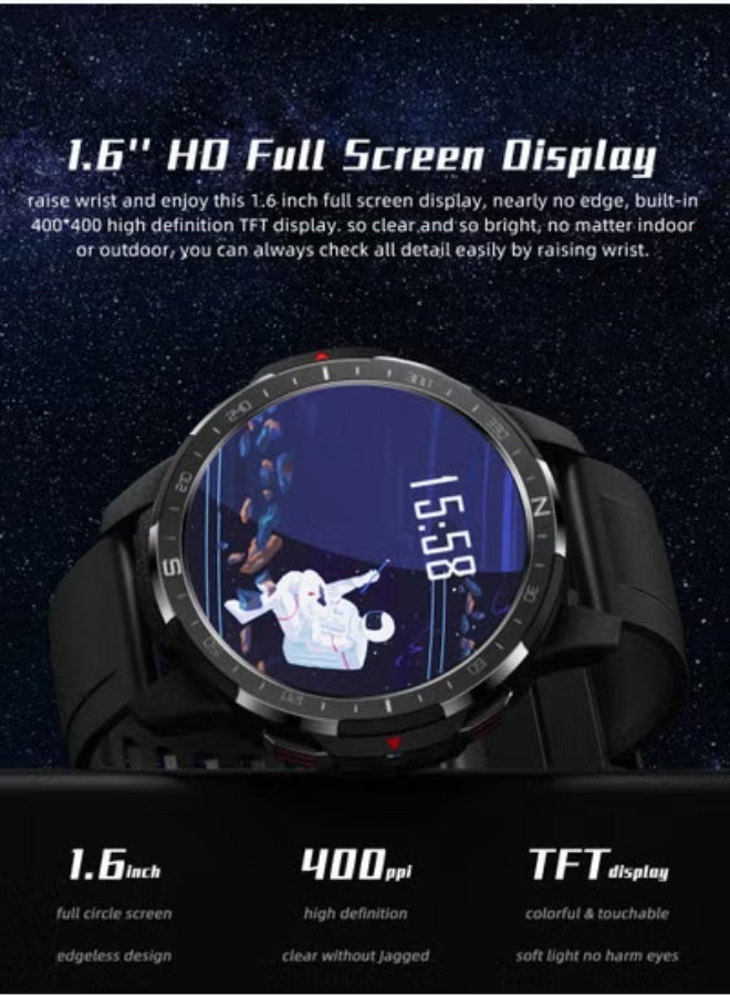 Dual System 4G Smartwatch – 5MP HD Camera 1000mAh Battery SIM & Bluetooth Call ,AI Sports Heart Rate & SpO₂ Monitor