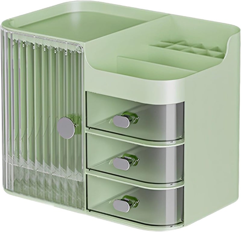 BOTIST Makeup Organizer, Large Capacity Skincare Organizer for Vanity, Cosmetic Organizer with Drawers and Transparent Cover for Bedroom Countertop and Bathroom Countertop Storage - Image 1