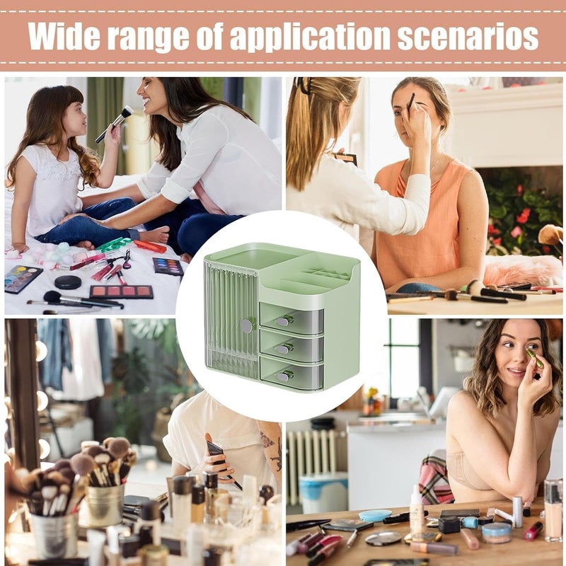 BOTIST Makeup Organizer, Large Capacity Skincare Organizer for Vanity, Cosmetic Organizer with Drawers and Transparent Cover for Bedroom Countertop and Bathroom Countertop Storage - Image 4