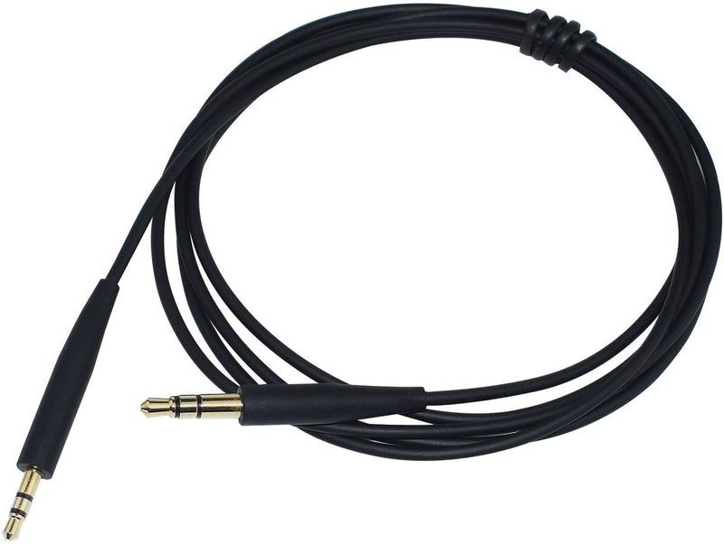 كابل صوتي بديل متوافق مع سماعات Bose QuietComfort QC45، QC35II، QC35، QC25، OE2، OE2i، NC700؛ يتميز بموصل من نوع 3.5 مم إلى 2.5 مم لنقل الإشارات الصوتية بجودة عالية (أسود، طول 5 أقدام/1.5 متر). - Image 4