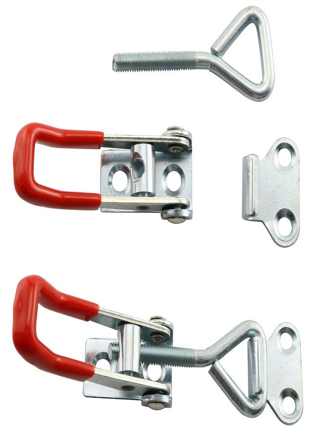 Tegg 4PCS Latch Catch Cabinet Boxes Handle Toggle Lock Clamp Hasp Silver 4001 - Image 2
