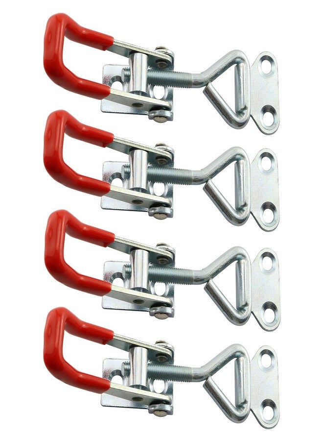 Tegg 4PCS Latch Catch Cabinet Boxes Handle Toggle Lock Clamp Hasp Silver 4001 - Image 1