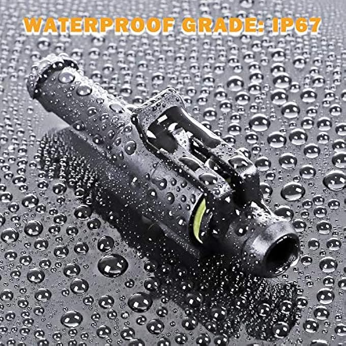 ريحني مجموعة من 10 موصلات 1 سن، 2016 AWG، موصلات أسلاك كهربائية مقاومة للماء للسيارات، 15 مم، سلسلة أطراف، ذكر وأنثى، مجموعات قوابس تسخير السيارة - Image 3