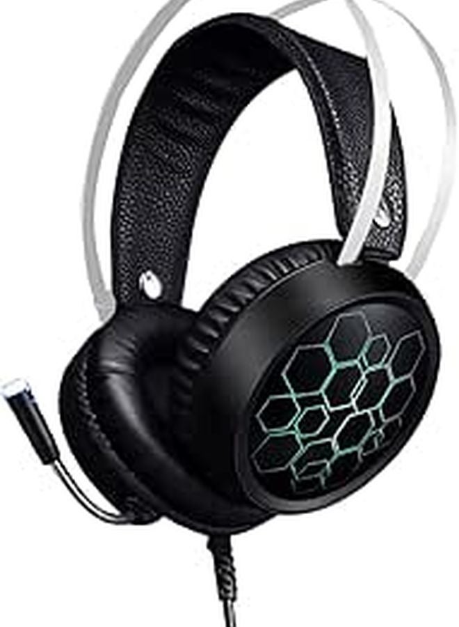 Gaming Headset with 7.1 Surround Sound USB RGB Over Ear Headphones and Microphone - Image 1