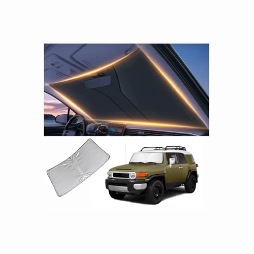 LZYYQX Windshield Sun Shade for Toyota FJ Cruiser Front Window Shades Cover for 20072014 FJ Cruiser Windshield Sun Visor Protector Car Accessories - Image 1