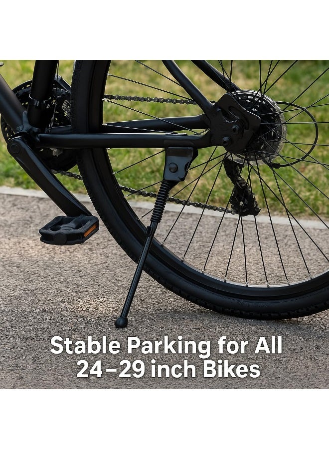 Fukukawa Adjustable Bicycle Kickstand 30 cm Heavy-Duty Steel Side Stand for 24-29 Inch Bikes Anti-Slip Rubber Foot Rust-Resistant Cycle Parking Support - Image 5