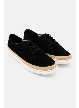 Women Marie Mist Standard Lace Up Suede Casual Shoes, Black