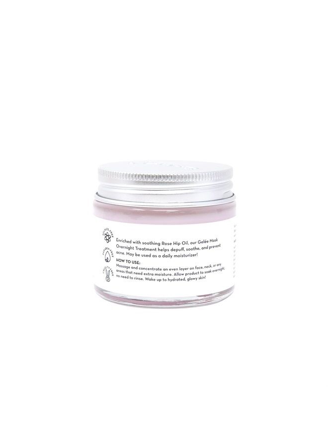The Crème Shop Korean Skincare | Overnight Gel Mask for Moisturizing and Hydrating, Anti-Aging, Brightening, Relief facial skin care - 2.36 oz (Rose Oil)