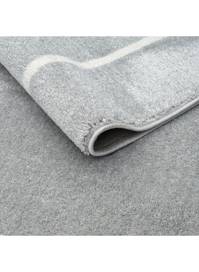 DANUBE HOME Sahara Plain Solids Rug | Washable Solids Style | Polypropylene + Polyester Area Rug Floor Covering | Indoor Carpet For Living Room Dining Bedroom 200X300cm-Light Grey - Image 5