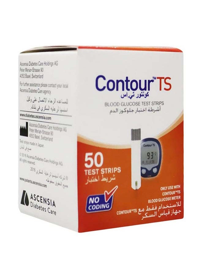 كونتور تي إس أشرطة اختبار جلوكوز الدم، 50 شريط - Image 2