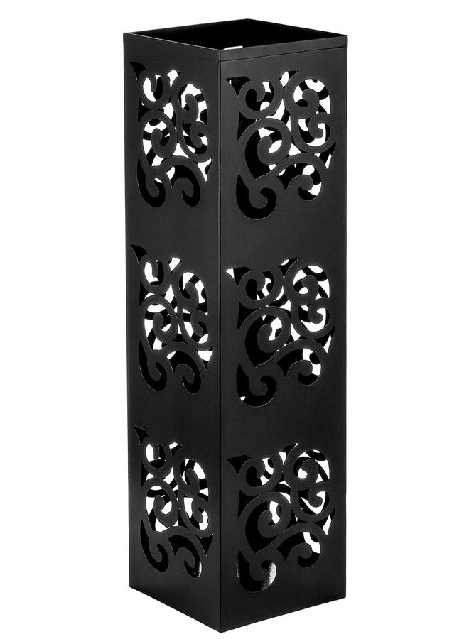 Kingrol حامل مظلات معدني من كينجرول بتصميم سحابي مزخرف، منظم مربع للمدخل للمنزل/المكتب - يتسع لعدة مظلات وعصي مشي، 6 × 6 × 15.75 بوصة - Image 1