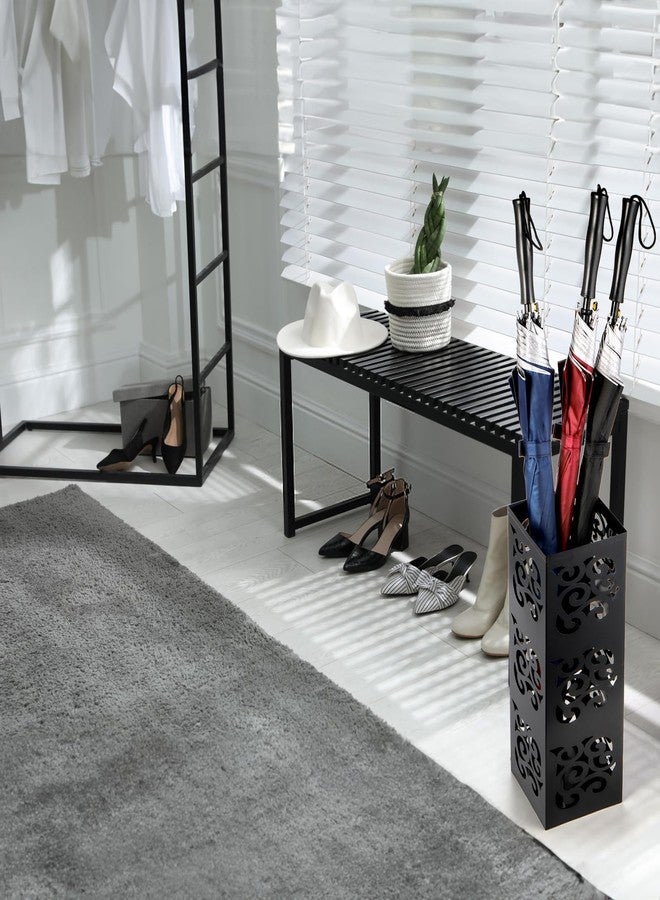 Kingrol حامل مظلات معدني من كينجرول بتصميم سحابي مزخرف، منظم مربع للمدخل للمنزل/المكتب - يتسع لعدة مظلات وعصي مشي، 6 × 6 × 15.75 بوصة - Image 5