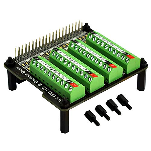 HCDC RPi GPIO Status LED & Terminal Block Breakout Board HAT for Raspberry Pi A+ 3A+ B+ 2B 3B 3B+ 4B - Image 4
