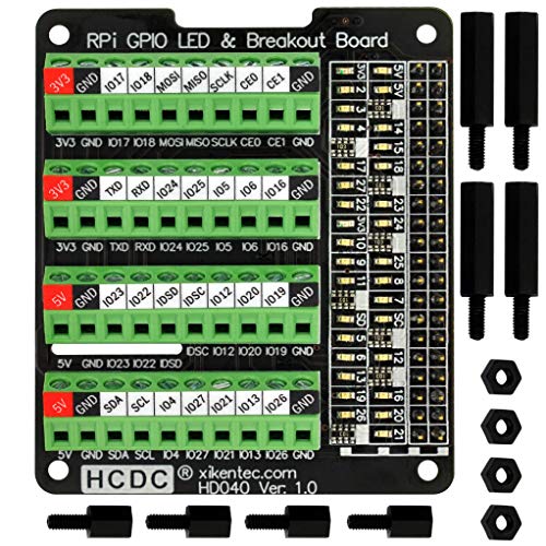 HCDC RPi GPIO Status LED & Terminal Block Breakout Board HAT for Raspberry Pi A+ 3A+ B+ 2B 3B 3B+ 4B - Image 2