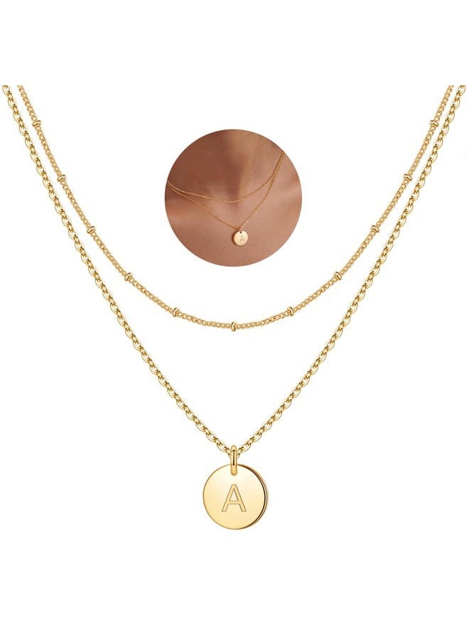 IEFWELL Teen Girl Gifts Trendy Stuff - Initial Necklaces for Women Teen Girl Gifts for Teen Girls Birthday Gifts for Teen Girls Christmas Gifts for Teen Girls Stuff for Teen Girls Letter A Necklaces - Image 1