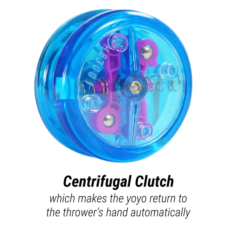 Yomega The Original Brain - Professional Yoyo for Kids and Beginners, Responsive Auto Return Yo Yo Best for String Tricks + Extra 2 Strings & 3 Month Warranty (Blue) - Image 3