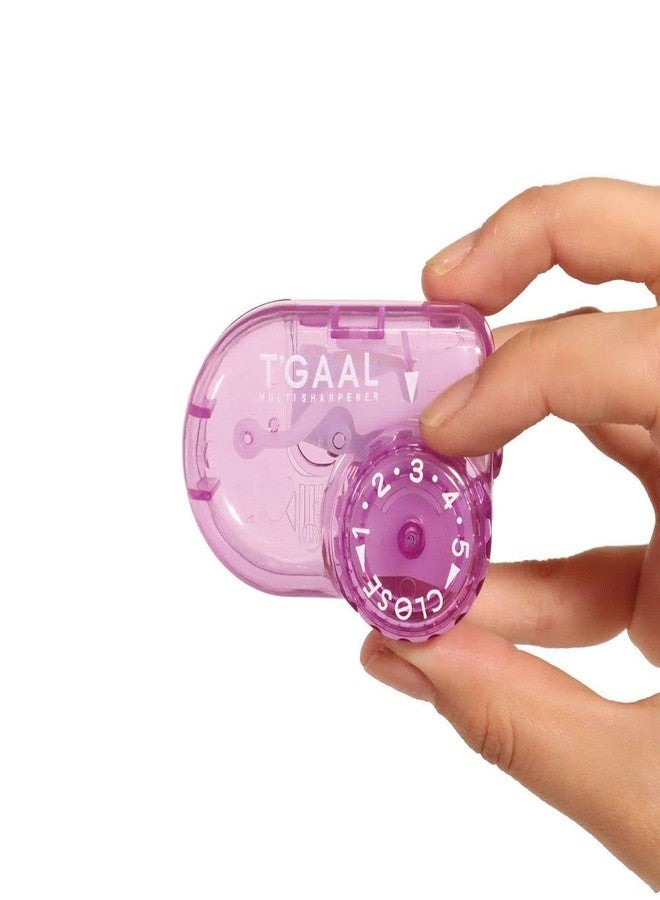 KUTSUWA STAD T'GAAL Angle Adjustable Pencil Sharpener, Translucent Purple, 1 ea. (RS036PU) - Image 3