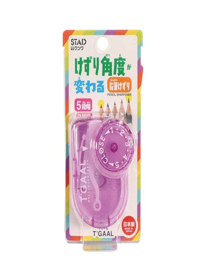 KUTSUWA STAD T'GAAL Angle Adjustable Pencil Sharpener, Translucent Purple, 1 ea. (RS036PU) - Image 2