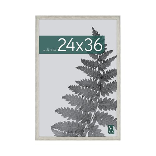 MCS Studio Gallery 24x36 Poster Frame Gray Woodgrain Vertical  Horizontal Wall Hanging Large Picture Frame for Photos Posters  Art Prints 1Pack